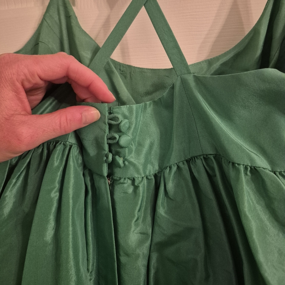 J CREW Ballerina Dress Sz 0 Emerald Green - Picture 3 of 5